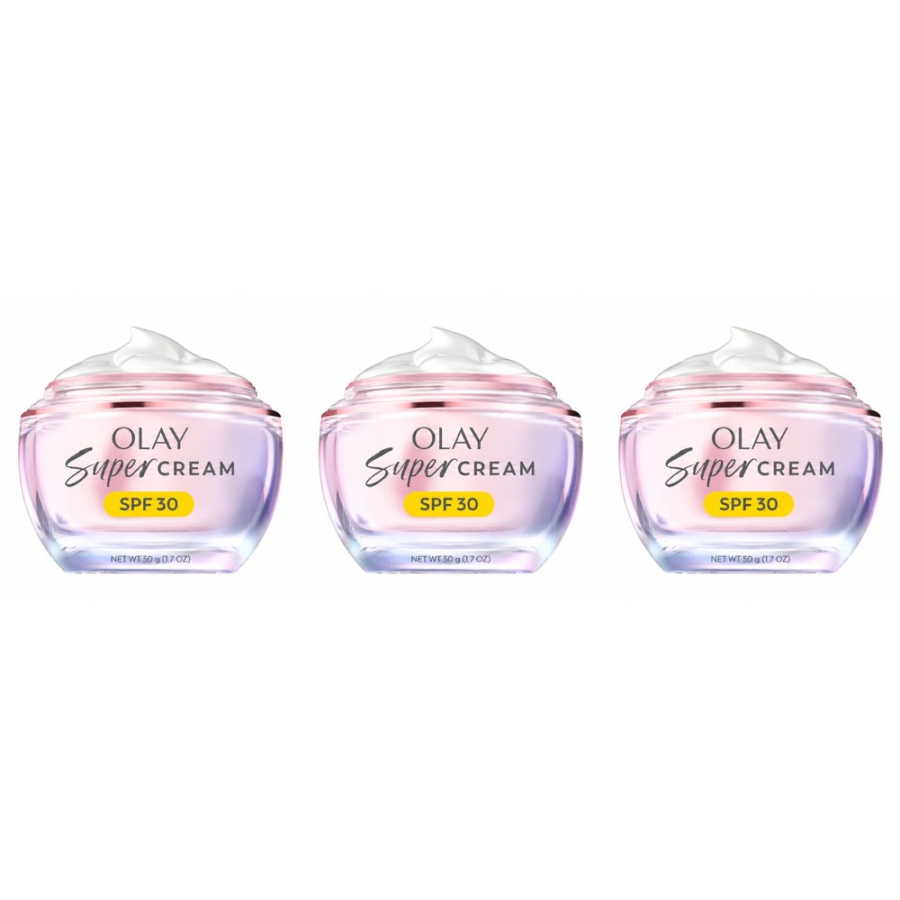 Lot of 3 New Olay Super Cream With Sunscreen SPF30 (50g/1.7oz) 3 Sealed Boxes!